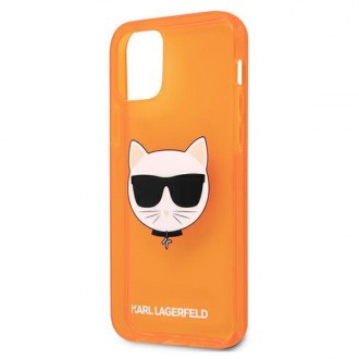 Karl Lagerfeld KLHCP12LCHTRO iPhone 12 Pro Max 6,7" pomarańczowy/orange hardcase Glitter Choupette Fluo