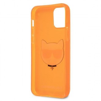 Karl Lagerfeld KLHCP12LCHTRO iPhone 12 Pro Max 6,7" pomarańczowy/orange hardcase Glitter Choupette Fluo