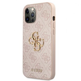 Guess GUHCP12L4GMGPI iPhone 12 Pro Max 6,7" różowy/pink hardcase 4G Big Metal Logo