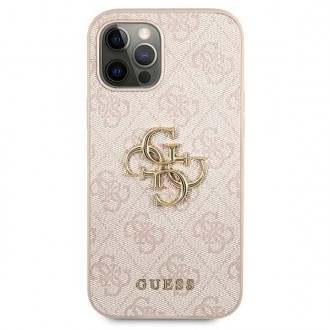 Guess GUHCP12L4GMGPI iPhone 12 Pro Max 6,7" różowy/pink hardcase 4G Big Metal Logo