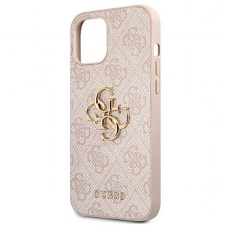 Guess GUHCP12L4GMGPI iPhone 12 Pro Max 6,7" różowy/pink hardcase 4G Big Metal Logo