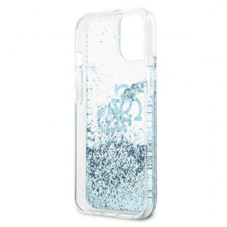 Guess GUHCP13SLG4GBL iPhone 13 mini 5,4&quot; modro/modrý pevný obal 4G Big Liquid Glitter