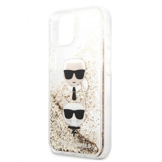 Karl Lagerfeld KLHCP13MKICGLD iPhone 13 6,1" złoty/gold hardcase Liquid Glitter Karl&Choupette Head