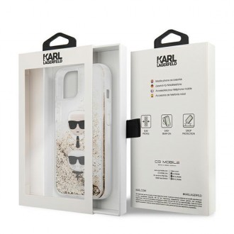 Karl Lagerfeld KLHCP13MKICGLD iPhone 13 6,1" złoty/gold hardcase Liquid Glitter Karl&Choupette Head