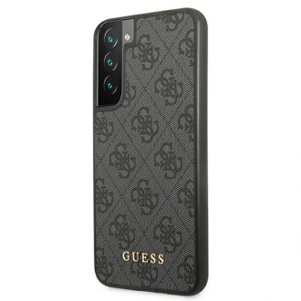 Guess GUHCS22MG4GFGR S22+ S906 šedé/šedé pevné pouzdro 4G kovové zlaté logo