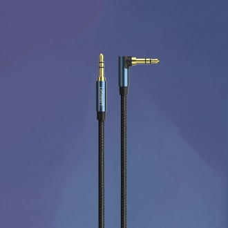 Ugreen angled AUX cable 2 x mini jack 3.5 mm 1m blue (AV112)