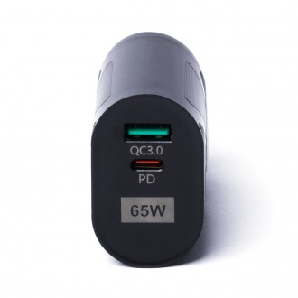 Wozinsky small 65W GaN charger with USB ports, USB supports fast charging black (WWCGM1)