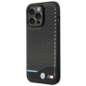 Case BMW BMHCP14L22NBCK iPhone 14 Pro 6.1 &quot;black / black Leather Carbon