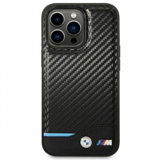 Case BMW BMHCP14L22NBCK iPhone 14 Pro 6.1 &quot;black / black Leather Carbon