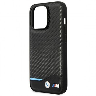 Case BMW BMHCP14L22NBCK iPhone 14 Pro 6.1 &quot;black / black Leather Carbon