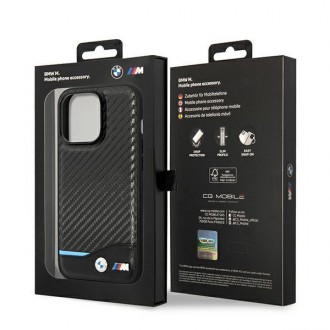 Case BMW BMHCP14L22NBCK iPhone 14 Pro 6.1 &quot;black / black Leather Carbon