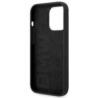 Etui BMW BMHCP14LSILBK iPhone 14 Pro 6,1" czarny/black Silicone Metal Logo