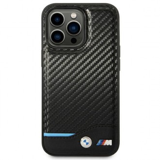 Case BMW BMHCP14X22NBCK iPhone 14 Pro Max 6.7 &quot;black / black Leather Carbon