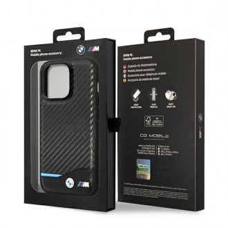 Case BMW BMHCP14X22NBCK iPhone 14 Pro Max 6.7 &quot;black / black Leather Carbon