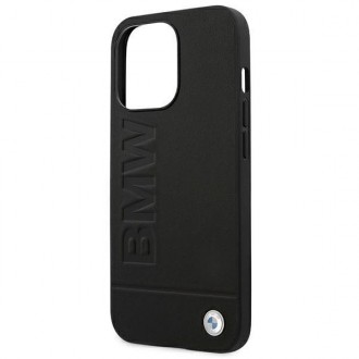 Case BMW BMHCP14XSLLBK iPhone 14 Pro Max 6.7 &quot;black / black Leather Stamp