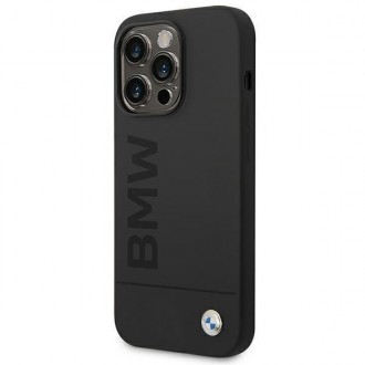 Etui BMW BMHMP14LSLBLBK iPhone 14 Pro 6,1" czarny/black hardcase Silicone Signature Logo Magsafe