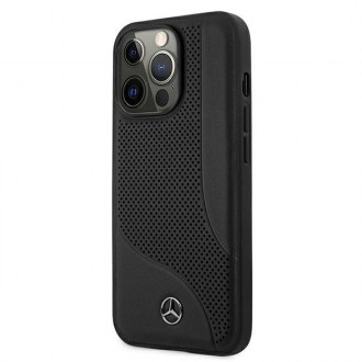 Mercedes MEHCP13XCDOBK iPhone 13 Pro Max 6,7" czarny/black hardcase Leather Perforated Area