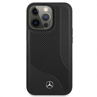 Mercedes MEHCP13XCDOBK iPhone 13 Pro Max 6,7" czarny/black hardcase Leather Perforated Area