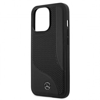 Mercedes MEHCP13XCDOBK iPhone 13 Pro Max 6,7" czarny/black hardcase Leather Perforated Area