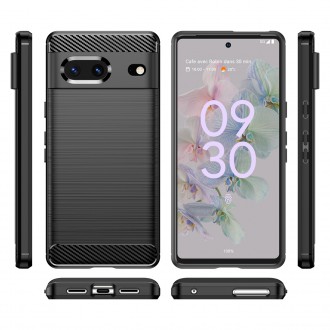Carbon Case flexible cover for Google Pixel 7 black