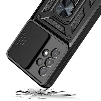 Pouzdro Hybrid Armor Camshield pro Samsung Galaxy A33 5G pancéřové pouzdro s krytem fotoaparátu černé