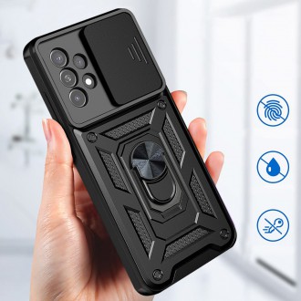 Pouzdro Hybrid Armor Camshield pro Samsung Galaxy A33 5G pancéřové pouzdro s krytem fotoaparátu černé