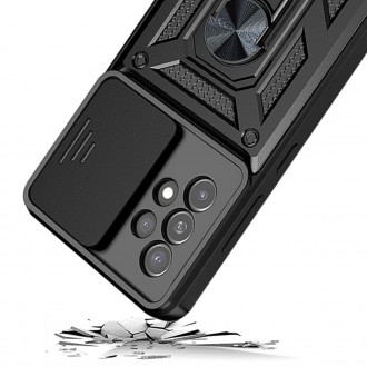 Pouzdro Hybrid Armor Camshield pro Samsung Galaxy A33 5G pancéřové pouzdro s krytem fotoaparátu modré