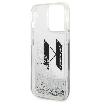 Karl Lagerfeld KLHCP14LLBKLCS iPhone 14 Pro 6,1" srebrny/silver hardcase Liquid Glitter Big KL