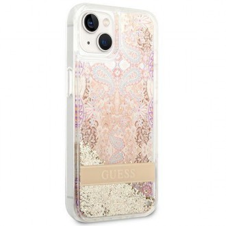 Guess GUHCP14MLFLSD iPhone 14 Plus 6,7" złoty/gold hardcase Paisley Liquid Glitter