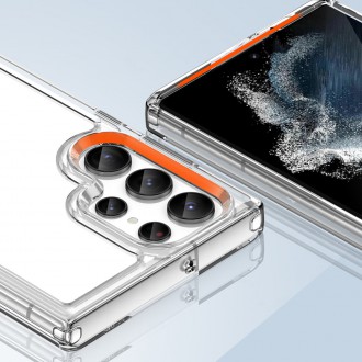 Outer Space Case pro kryt Samsung Galaxy S23 Ultra s flexibilním průhledným rámečkem