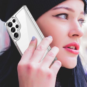 Outer Space Case pro kryt Samsung Galaxy S23 Ultra s flexibilním průhledným rámečkem