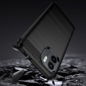 Pouzdro Carbon Case pro Xiaomi Redmi A1 flexibilní silikonový karbonový kryt černý