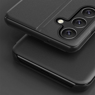 Kryt Eco Leather View Case pro Samsung Galaxy A54 5G s odklápěcím stojánkem černý