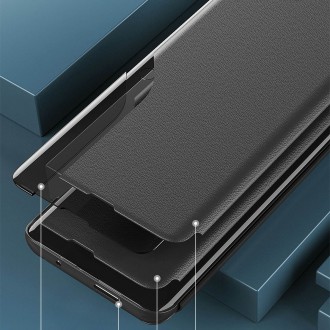 Kryt Eco Leather View Case pro Samsung Galaxy A54 5G s vyklápěcím stojánkem modrý