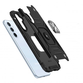 Wozinsky Ring Armor pro Samsung Galaxy A34 5G pancéřový kryt magnetický držák kroužek černý