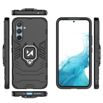 Wozinsky Ring Armor pro Samsung Galaxy A34 5G pancéřový kryt magnetický držák kroužek černý