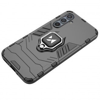 Wozinsky Ring Armor pro Samsung Galaxy A34 5G pancéřový kryt magnetický držák kroužek černý