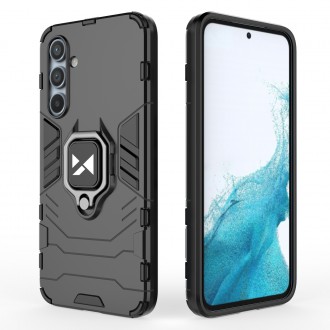 Wozinsky Ring Armor pro Samsung Galaxy A34 5G pancéřový kryt magnetický držák kroužek černý