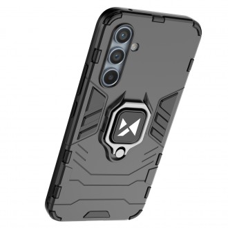Wozinsky Ring Armor pro Samsung Galaxy A34 5G pancéřový kryt magnetický držák kroužek černý