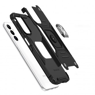Wozinsky Ring Armor pro Samsung Galaxy A14 pancéřový kryt magnetický držák kroužek černý