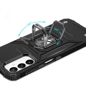Wozinsky Ring Armor pro Samsung Galaxy A14 pancéřový kryt magnetický držák kroužek černý