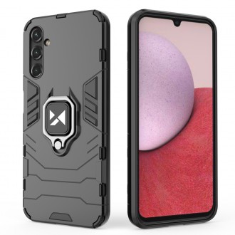 Wozinsky Ring Armor pro Samsung Galaxy A14 pancéřový kryt magnetický držák kroužek černý