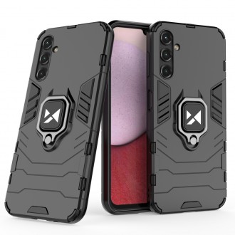 Wozinsky Ring Armor pro Samsung Galaxy A14 pancéřový kryt magnetický držák kroužek černý