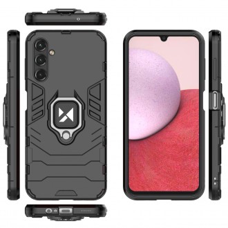 Wozinsky Ring Armor pro Samsung Galaxy A14 pancéřový kryt magnetický držák kroužek černý
