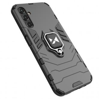 Wozinsky Ring Armor pro Samsung Galaxy A14 pancéřový kryt magnetický držák kroužek černý