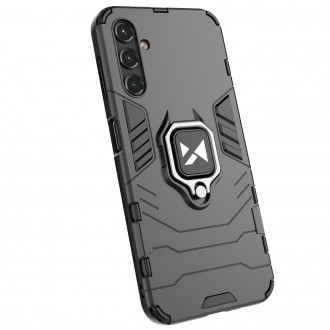 Wozinsky Ring Armor pro Samsung Galaxy A14 pancéřový kryt magnetický držák kroužek černý