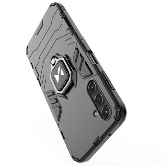 Wozinsky Ring Armor pro Samsung Galaxy A14 pancéřový kryt magnetický držák kroužek černý