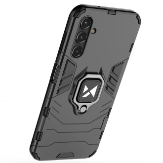 Wozinsky Ring Armor pro Samsung Galaxy A14 pancéřový kryt magnetický držák kroužek černý