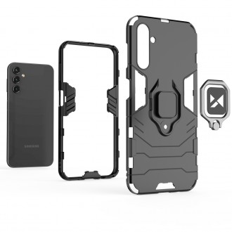 Wozinsky Ring Armor pro Samsung Galaxy A14 pancéřový kryt magnetický držák kroužek černý