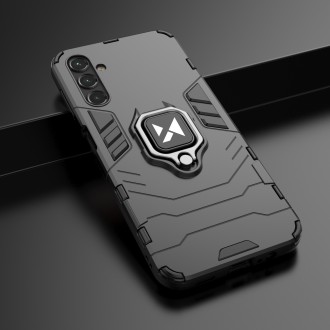 Wozinsky Ring Armor pro Samsung Galaxy A14 pancéřový kryt magnetický držák kroužek černý